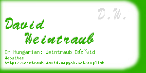 david weintraub business card